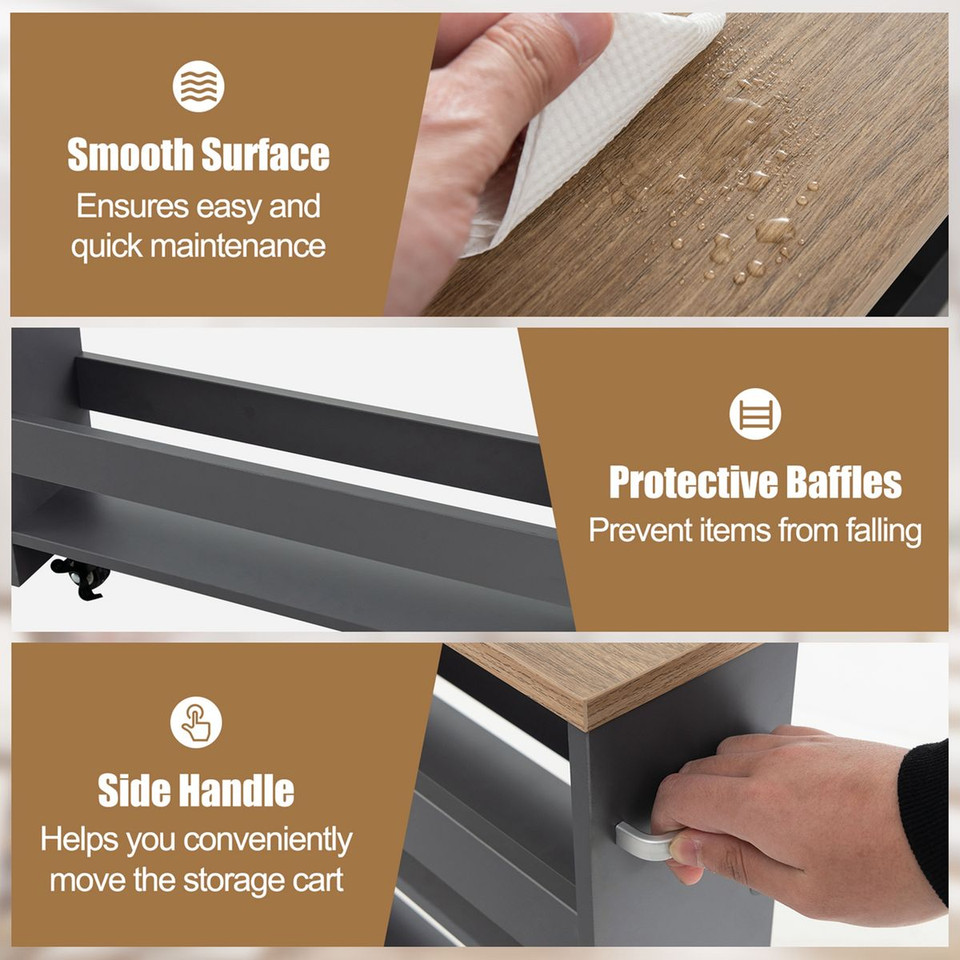 Rolling Kitchen Storage Shelf  Cart product image
