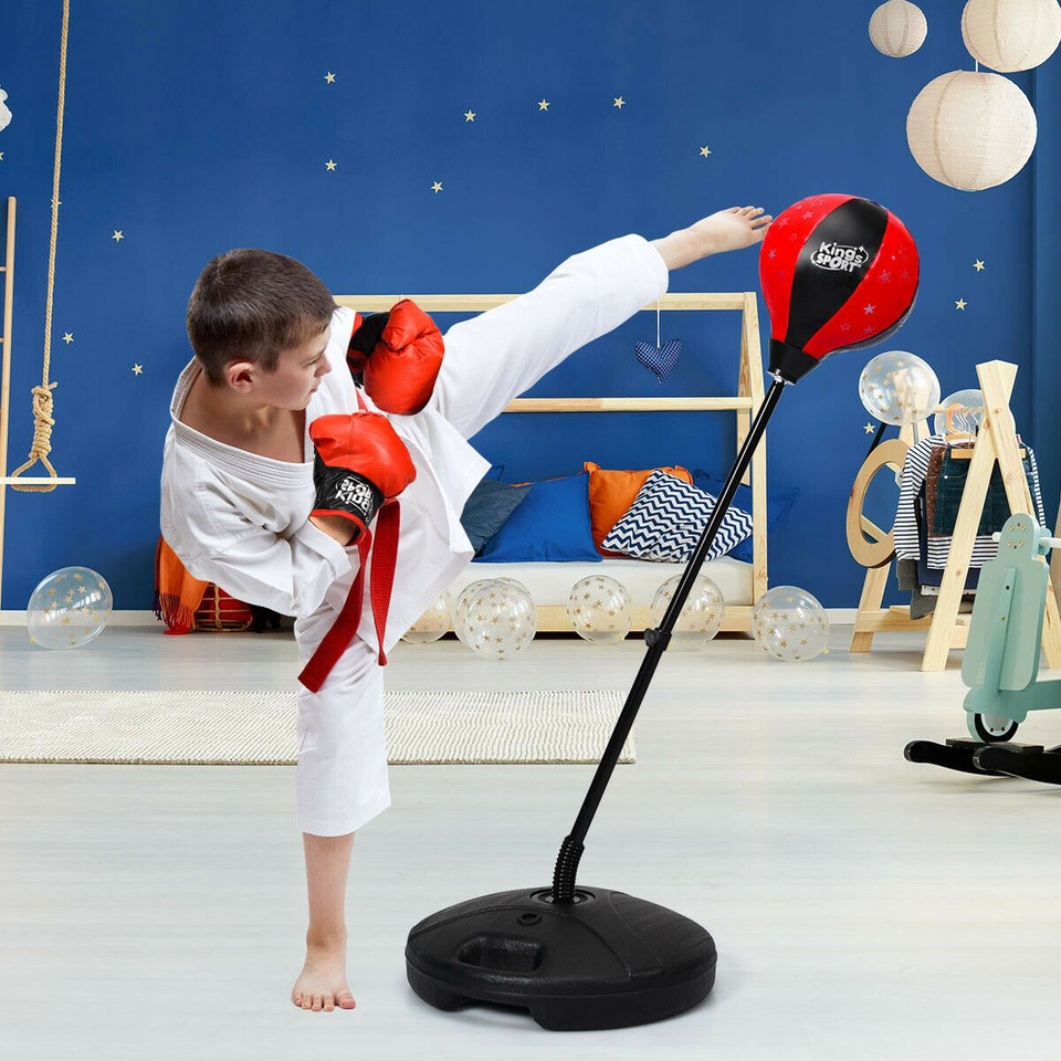 Kids' Adjustable Punching Bag Set with Boxing Gloves product image