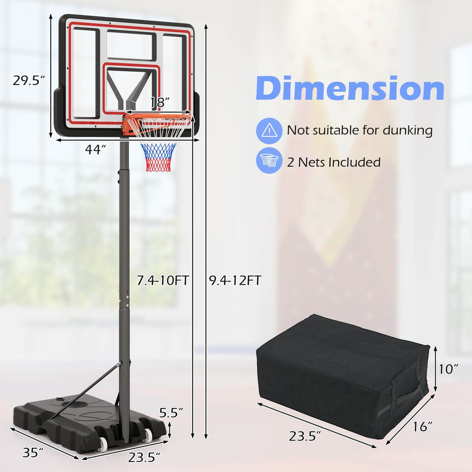7.4-10 FT Outdoor Basketball Hoop System product image
