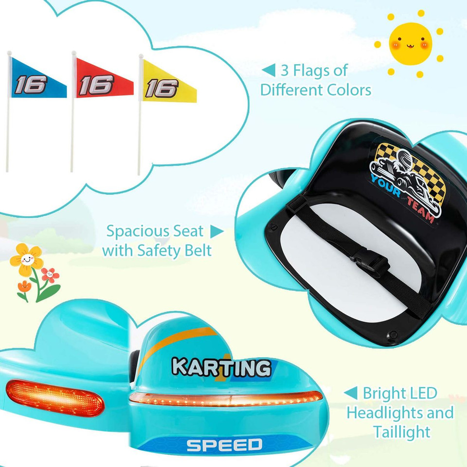 12V Kids Electric Go Kart 7AH Battery-Powered Ride-On Race Toy with Remote Control product image