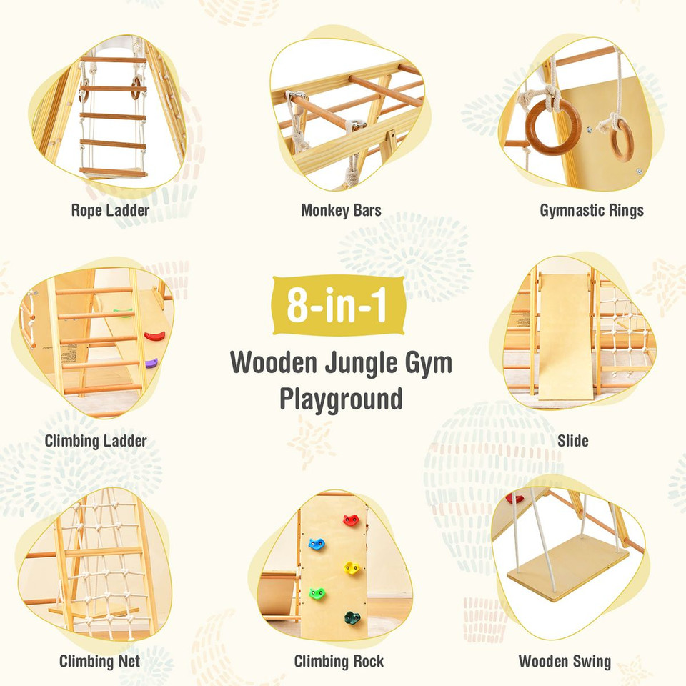 8-in-1 Jungle Gym Playset with Monkey Bars product image