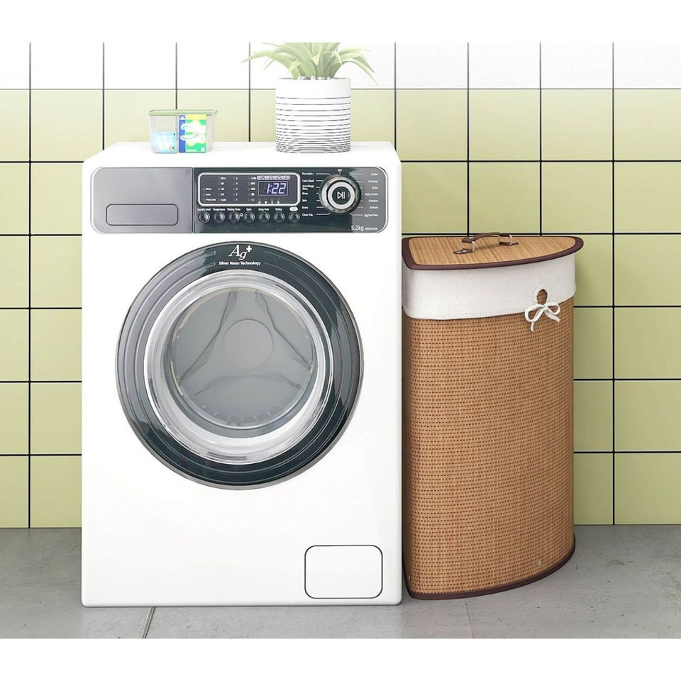 Bamboo Hamper Corner Laundry Basket  product image