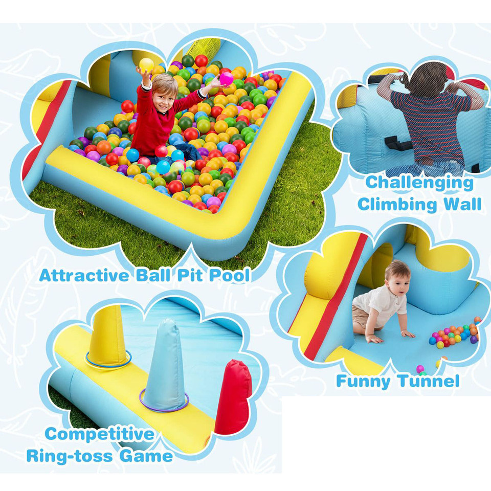 Inflatable Bounce House 7-in-1 Bouncy Castle with Slide and Tunnel (Optional Blower) product image