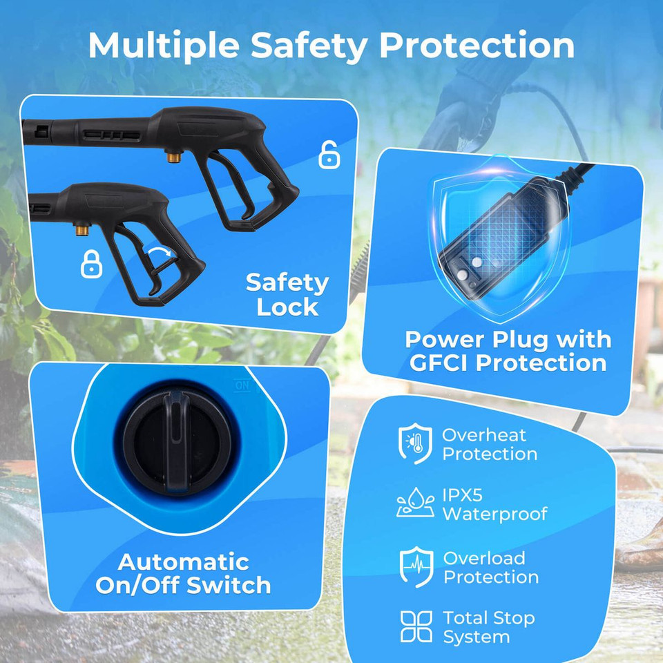 1900-PSI 1.8-GPM Electric Pressure Washer with 4 Quick Connect Nozzles product image