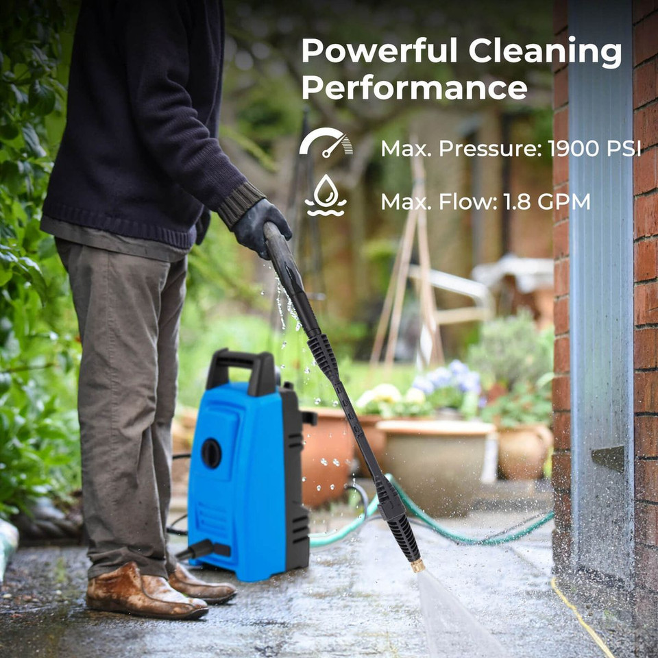 1900-PSI 1.8-GPM Electric Pressure Washer with 4 Quick Connect Nozzles product image