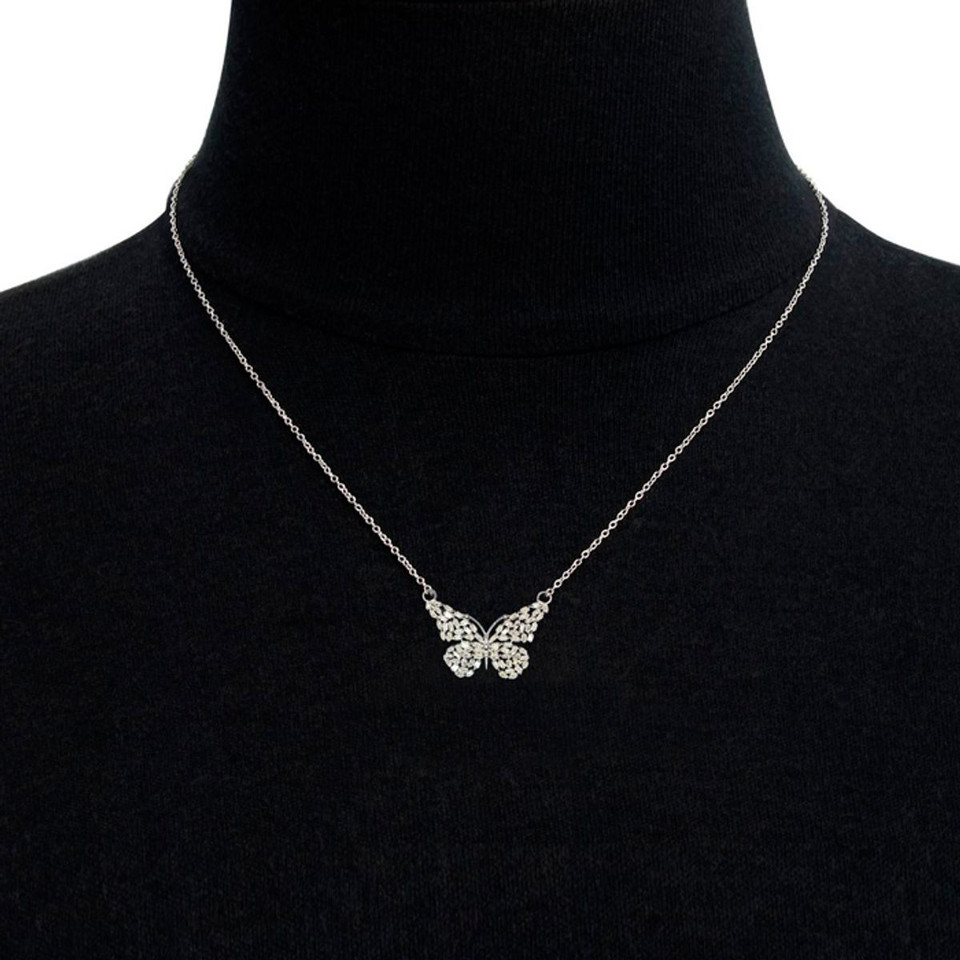 1-Carat Baguette Diamond Butterfly Necklace  product image