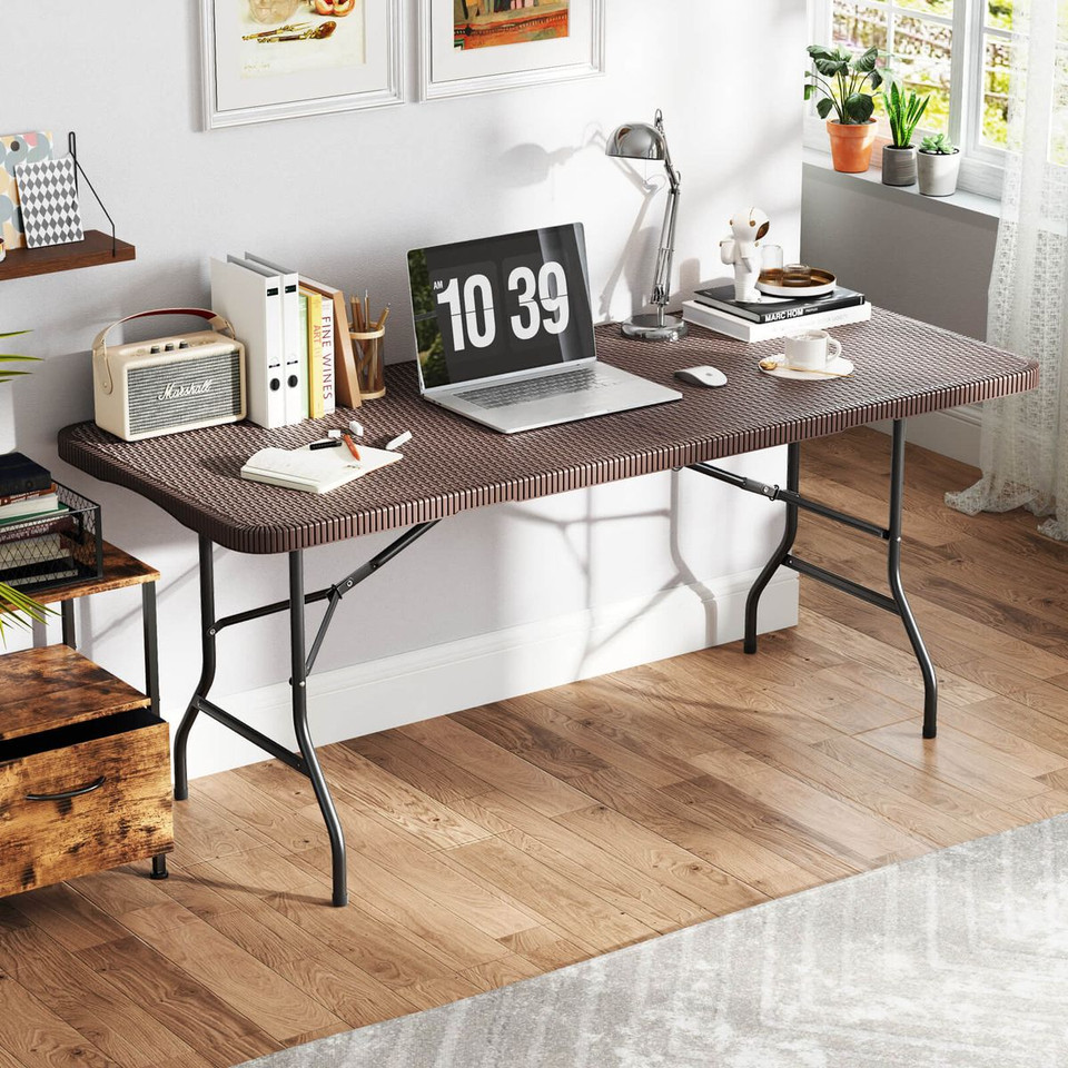 6-foot Portable Fold-in-Half Table  product image