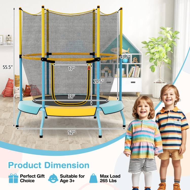 48-Inch Toddler Trampoline with Safety Enclosure Net product image