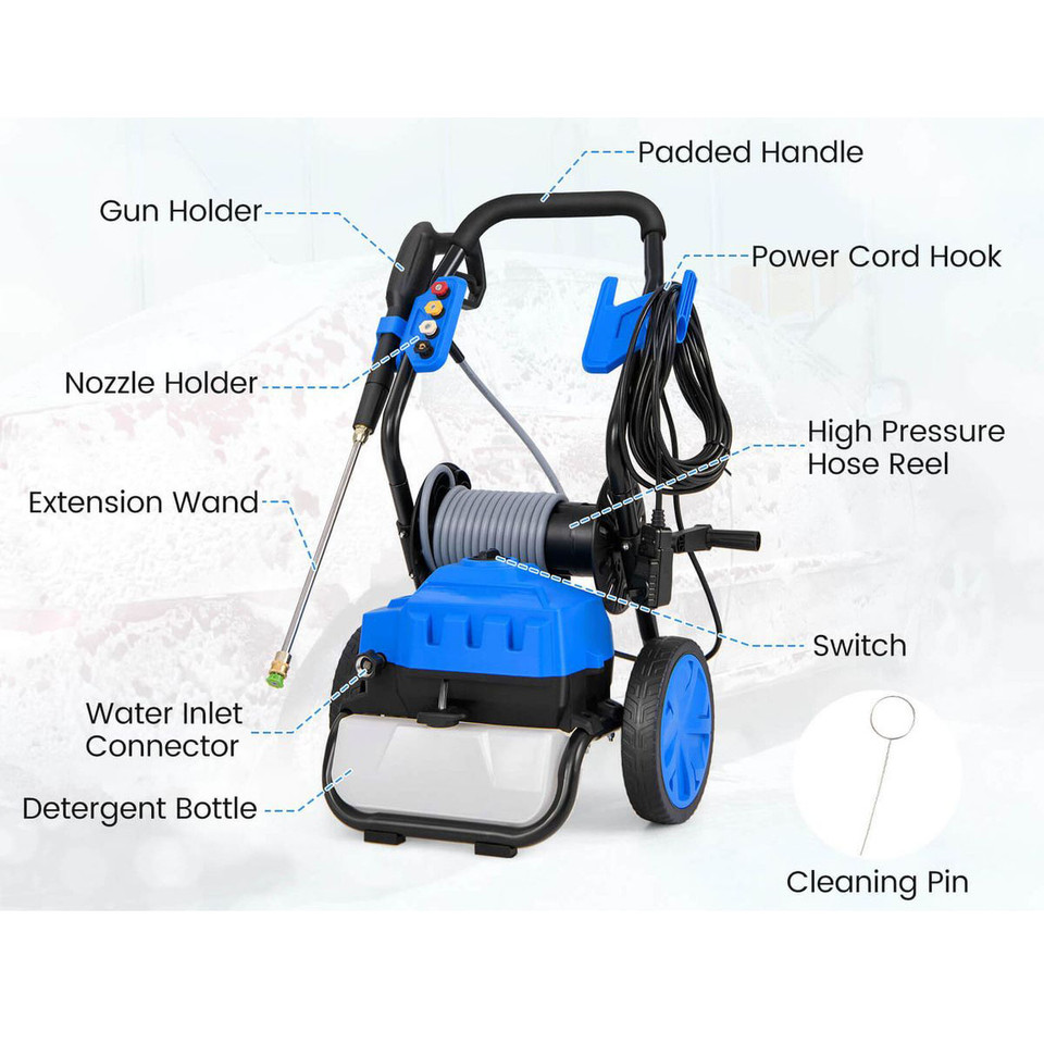 2300-PSI 1.8-GPM Electric Pressure Washer with Wheels & 5 Quick Connect Nozzles product image