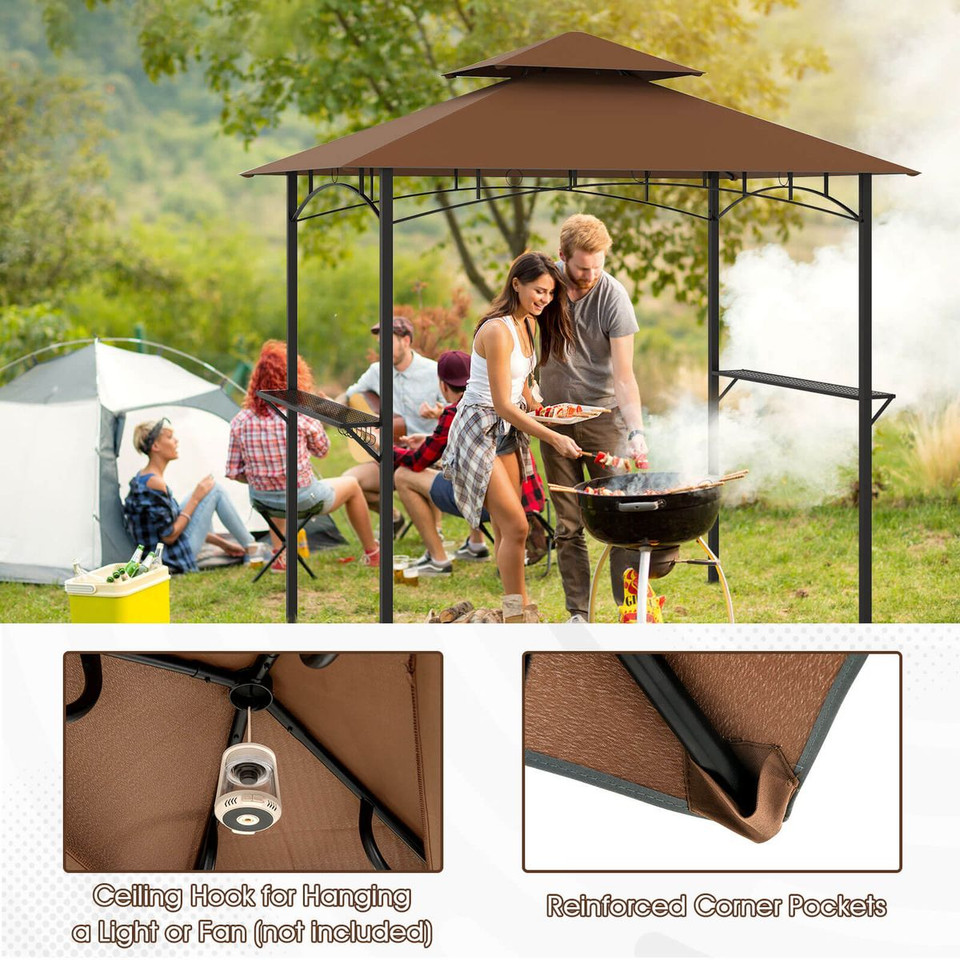 Outdoor Double-Tiered 8 x 5-Foot Grill Gazebo Canopy  product image