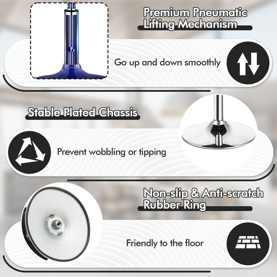 Adjustable 360° Swivel Storage Stool with Removable Tray product image