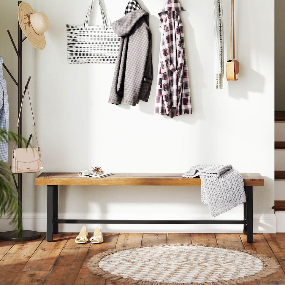 63" Long Outdoor Acacia Wood Bench product image