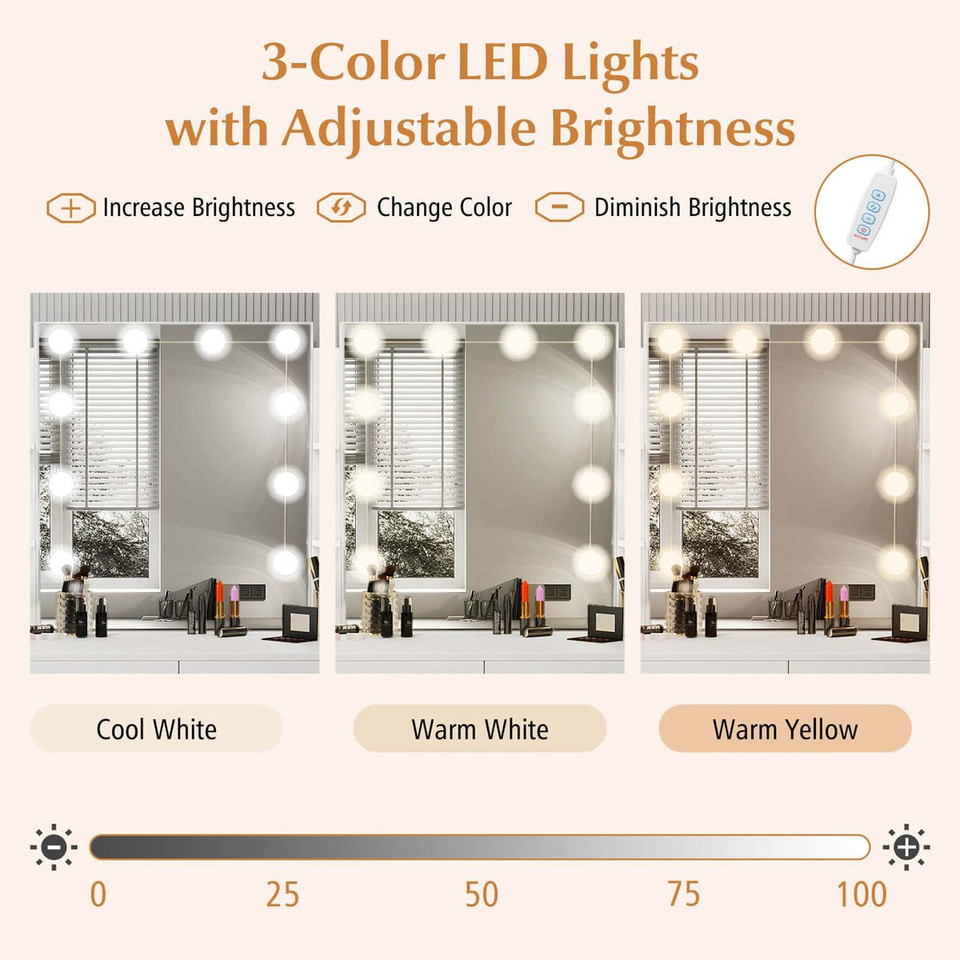 Makeup Vanity Desk with Lighted Mirror product image