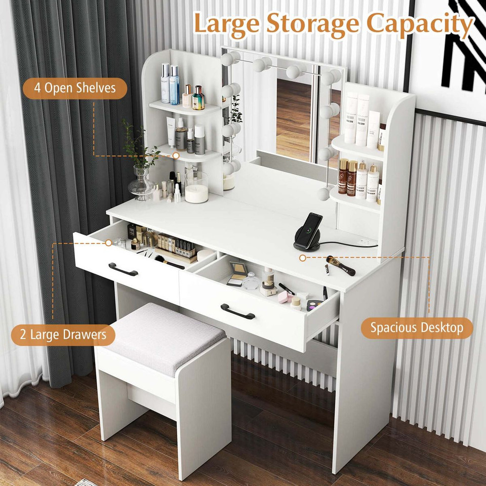 Makeup Vanity Desk with Lighted Mirror product image