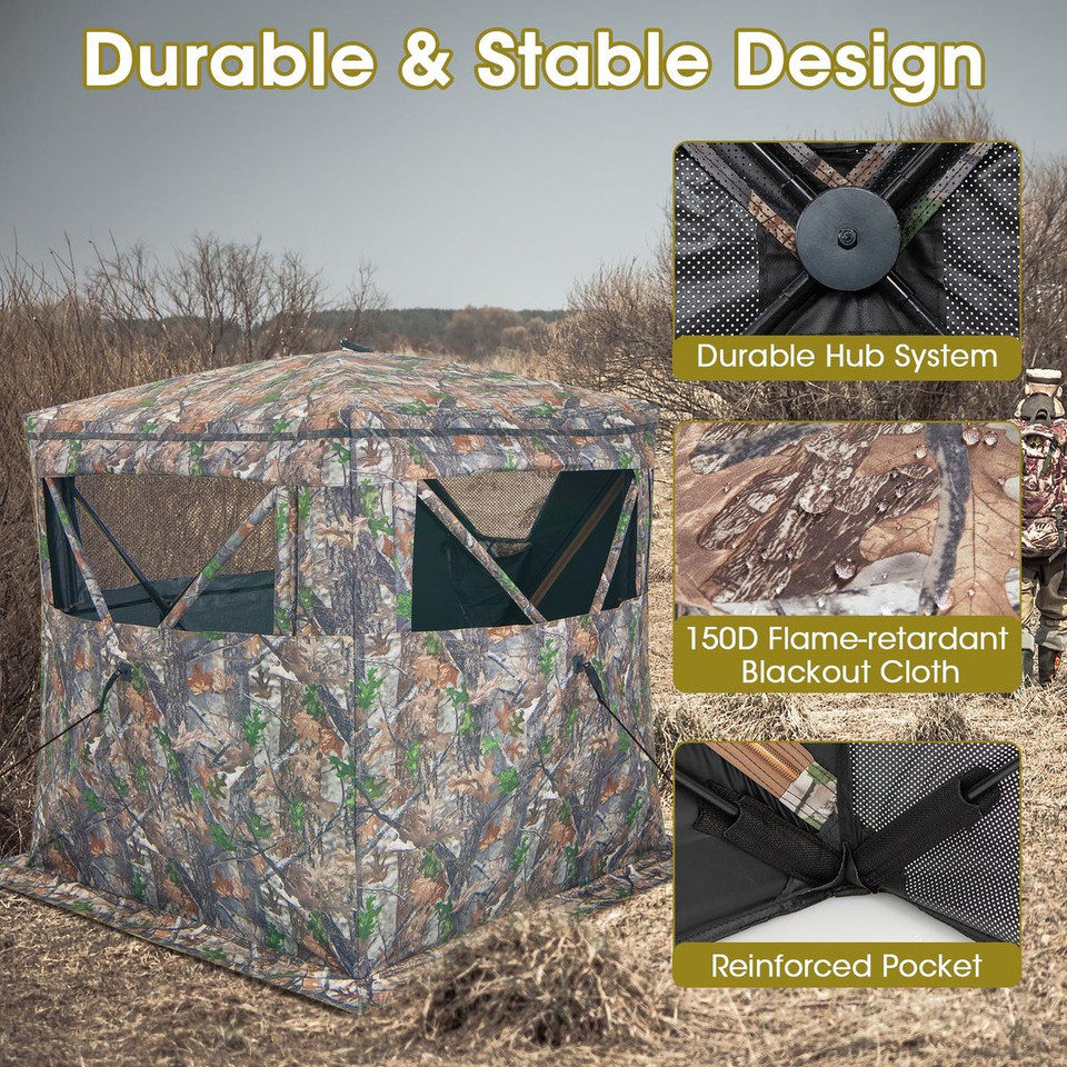 2-3 Person Hunting Blind Portable Pop-up Ground Tent with Carrying Bag product image