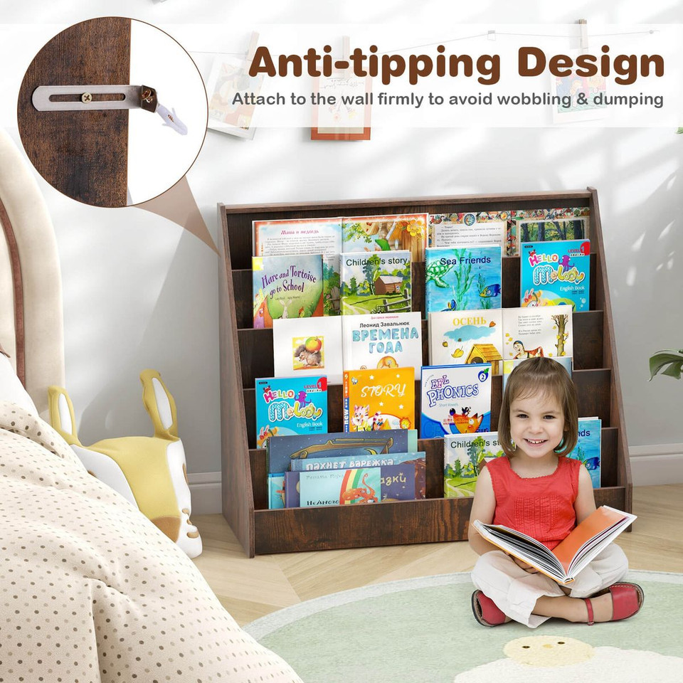 5-Tier Kids' Bookshelf with Deep Compartments (3 Colors) product image