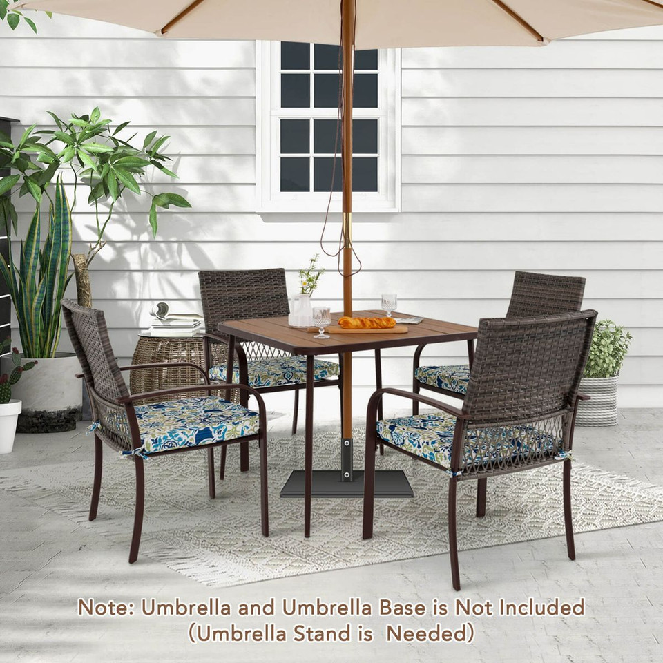 5-Piece Patio Dining Set with Wood-Plastic Tabletop product image