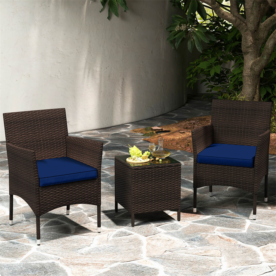 Outdoor Conversation Set with Cushions (3-Piece) product image