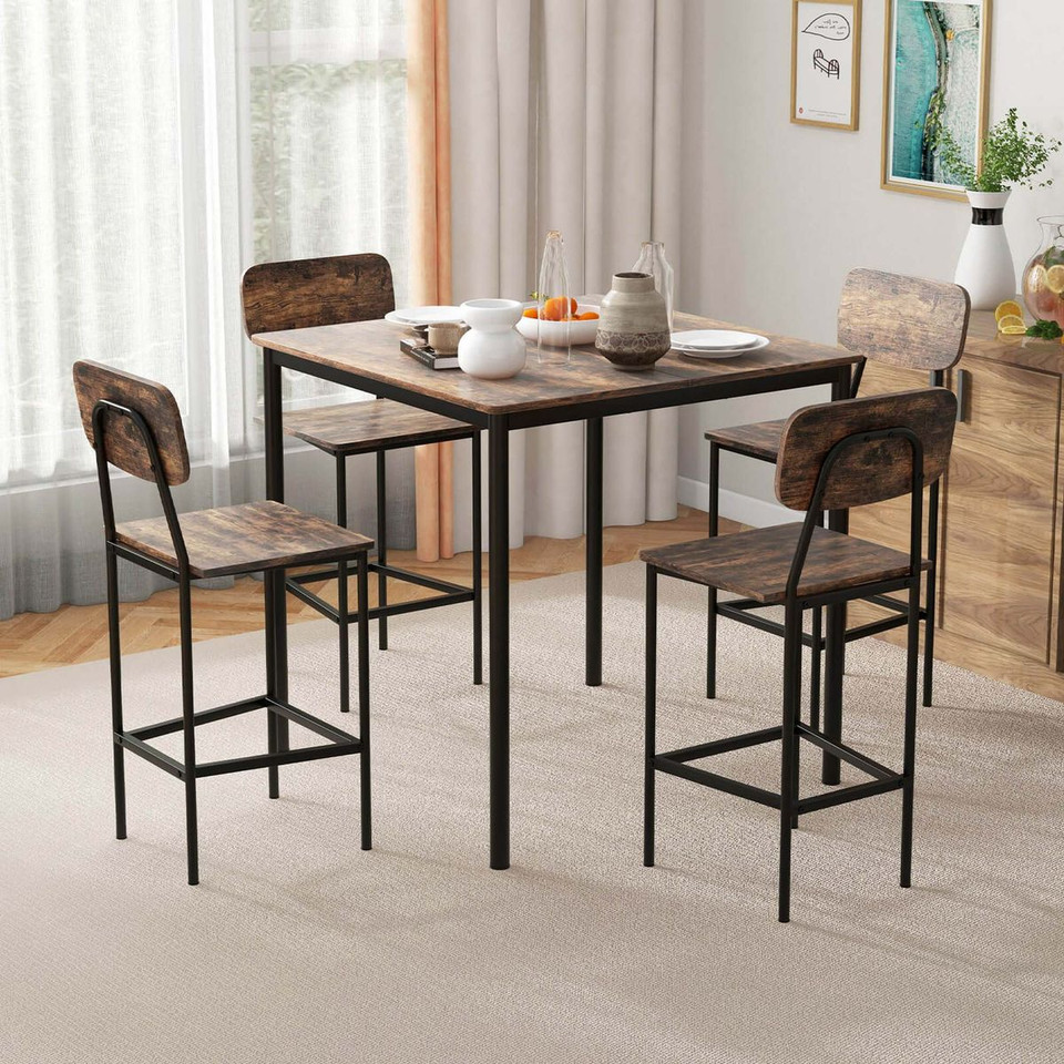 5-Piece Industrial Dining Table Set  product image