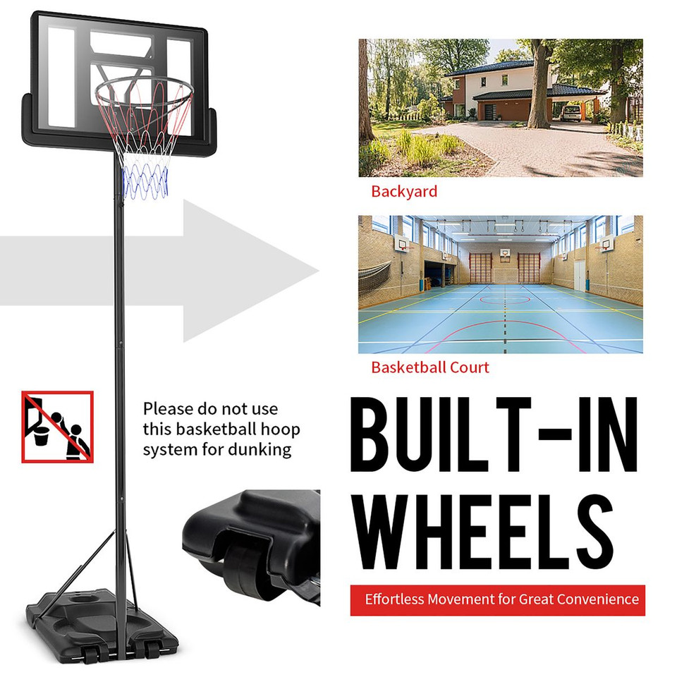Height-Adjustable Portable Basketball Hoop System product image