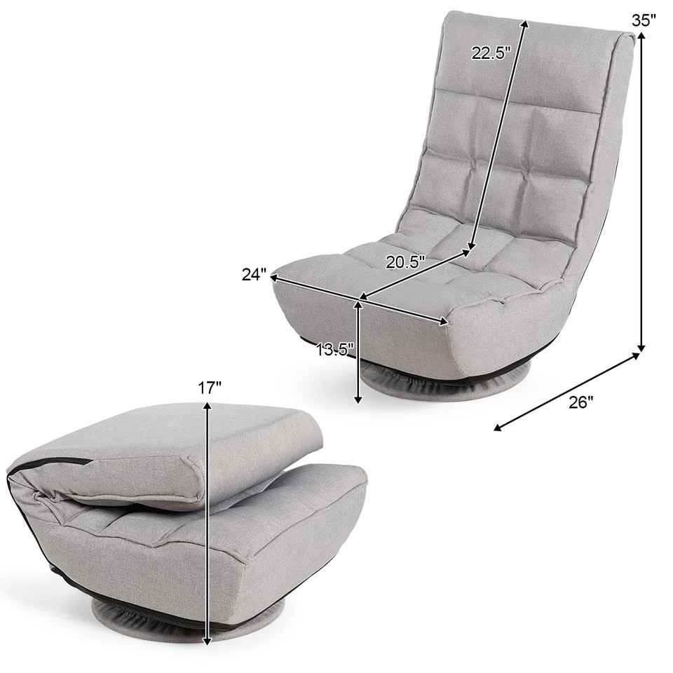 6-Position Folding Gaming Chair with 360° Swivel product image
