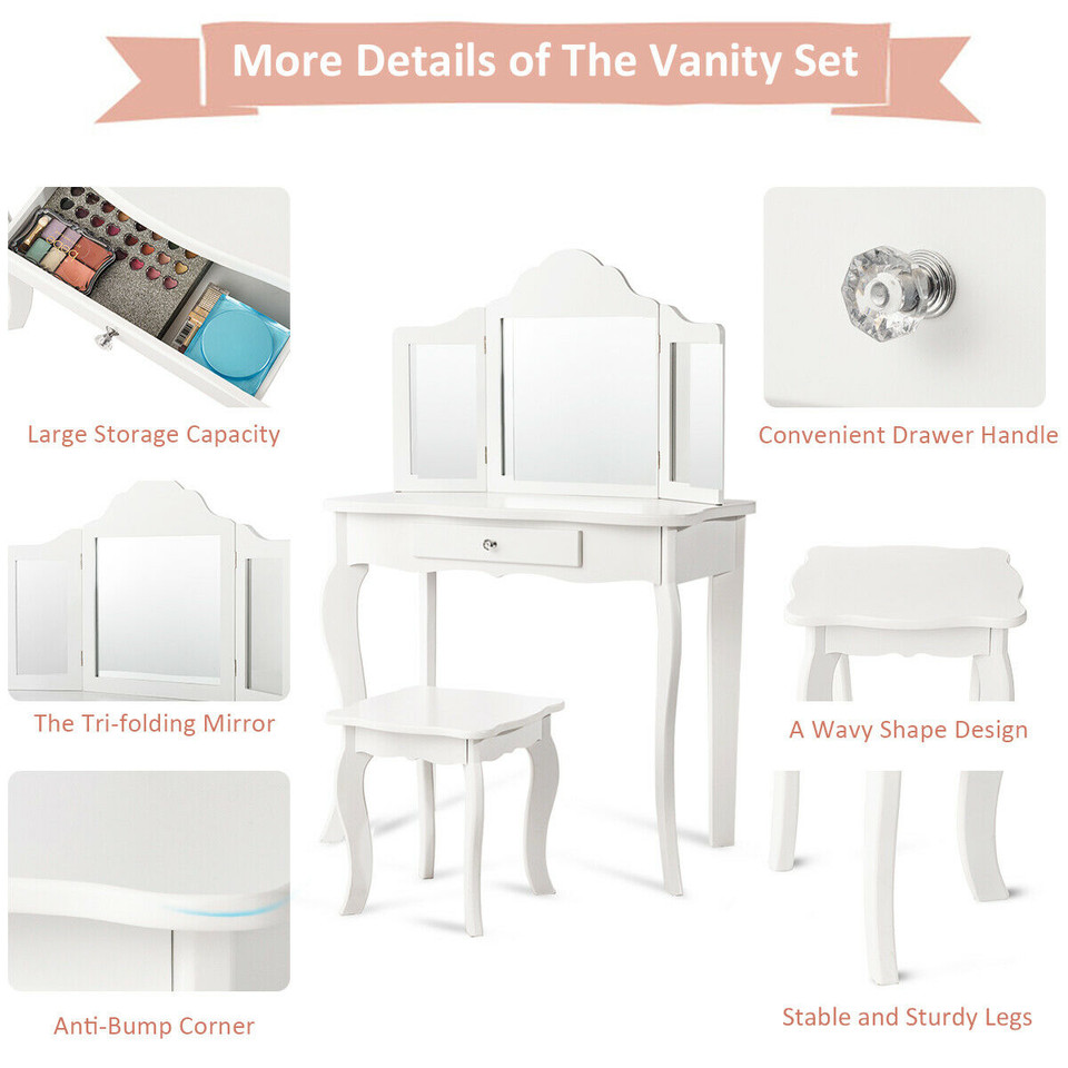 Kid's Vanity Table with Stool  product image