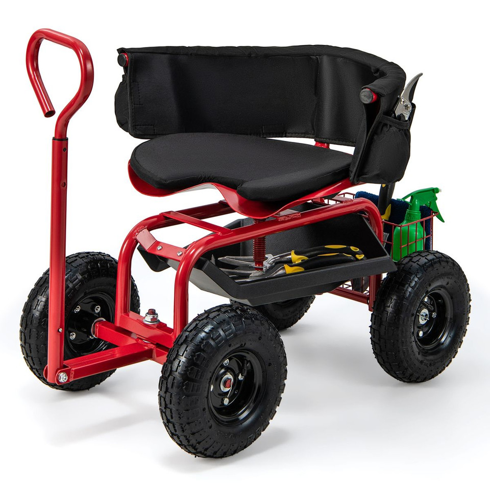 Adjustable Rolling Scooter with Swivel Seat product image