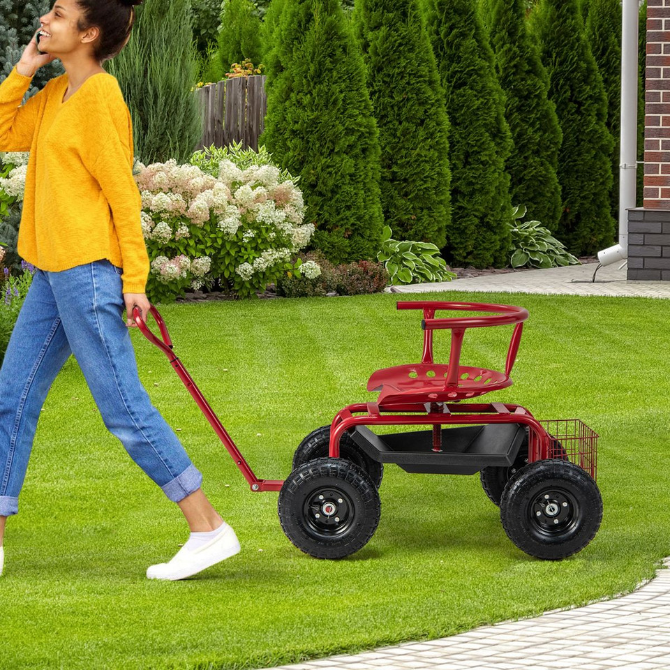 Adjustable Rolling Scooter with Swivel Seat product image