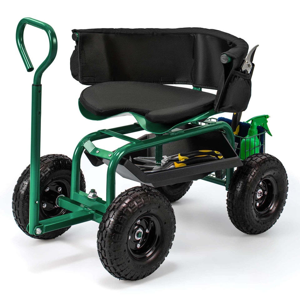 Adjustable Rolling Scooter with Swivel Seat product image