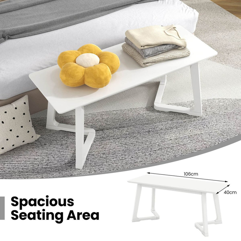 42" Modern Entryway Bench with Rubber Wood Legs product image