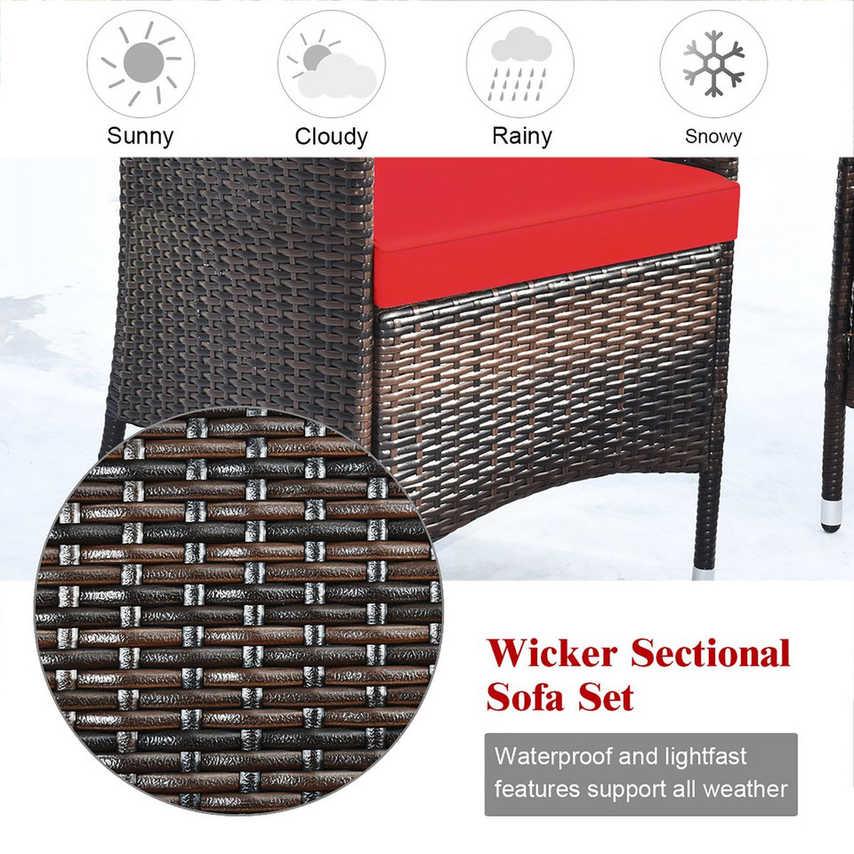 4-Piece Rattan Patio Furniture Set product image