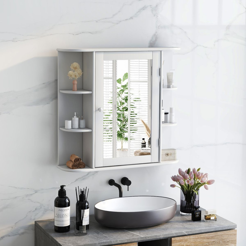 Mirrored Wall-Mounted Bathroom Vanity product image