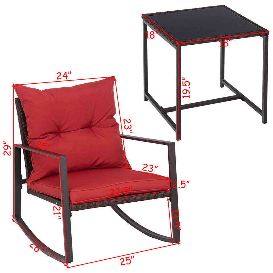 Patio Wicker Bistro Set (3-Pieces) product image