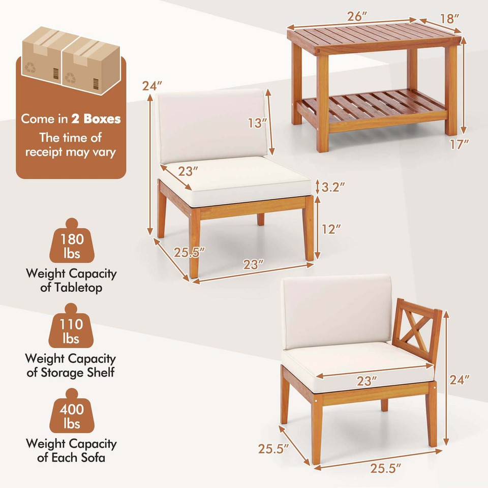 10-Piece Acacia Wood Patio Furniture Set  product image