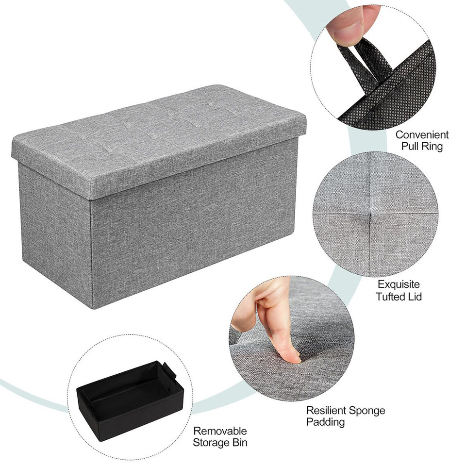 31.5'' Foldable Fabric Storage Ottoman  product image
