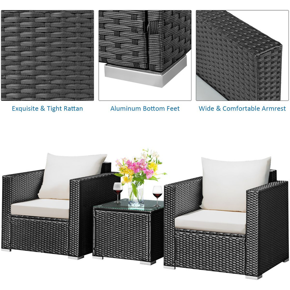 3-Piece Wicker Patio Furniture Set product image