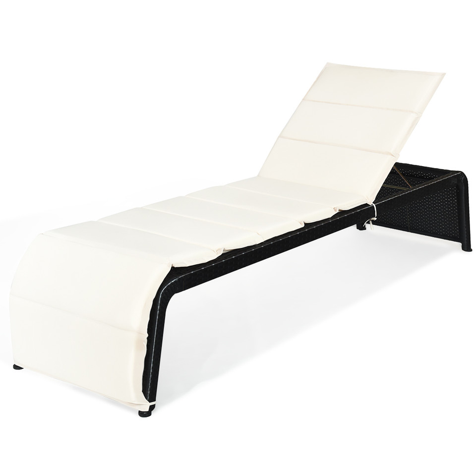 Patio Rattan Chaise Recliner Lounge Chair (Set of 2) product image