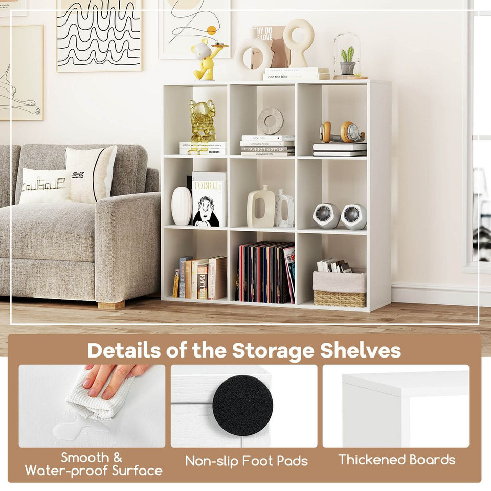 4/6/8/9-Cube Open Bookshelf with Anti-Tip Kits product image