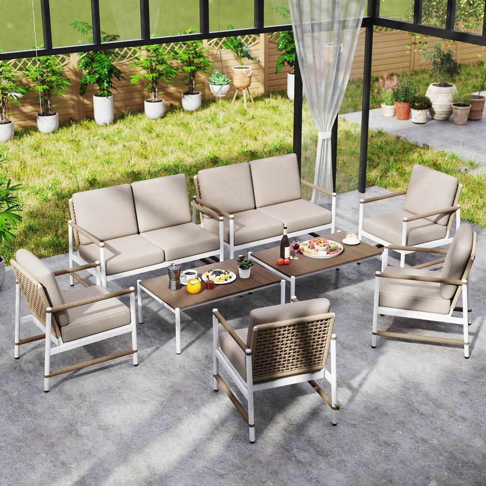 Patio Furniture Set with Coffee Table (4 or 8-Piece) product image
