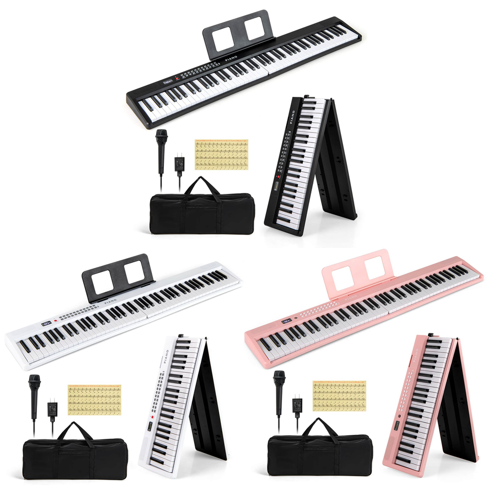 88-Key Folding Piano Keyboard with Wireless MIDI and Dual Speakers product image