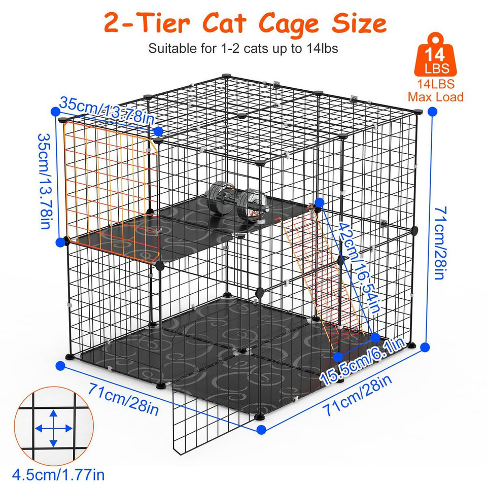 2-Tier Cat Kennel Cage  product image