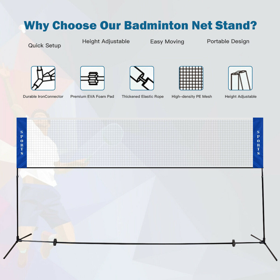 10FT Adjustable Badminton Net Set product image