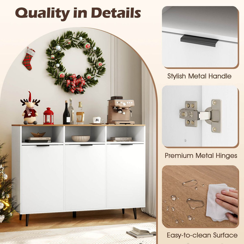 Buffet Sideboard with 3 Cabinets and Shelves  product image