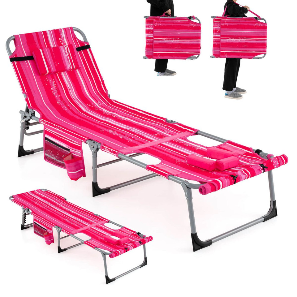 Outdoor Folding Chaise Lounge (1- or 2-Pack) product image