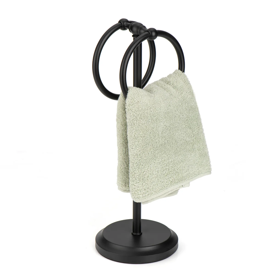 Steel Towel Stand with 2 Hanging Rings product image