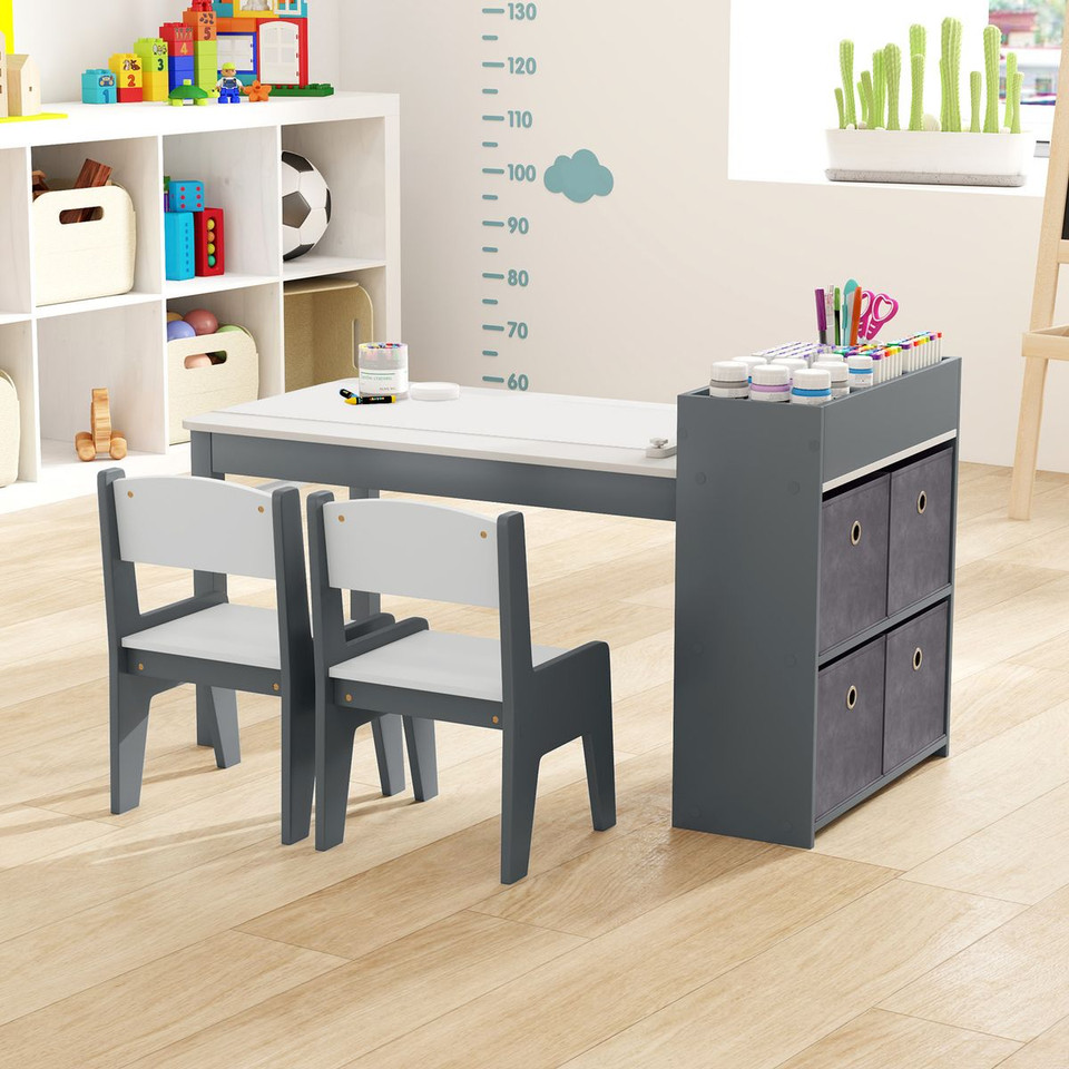 Kids Wooden Art Table and Chairs Set  product image