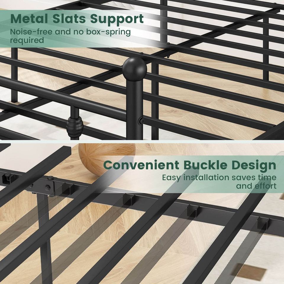 Twin/Full/Queen Metal Bed Frame with Under-Bed Storage product image