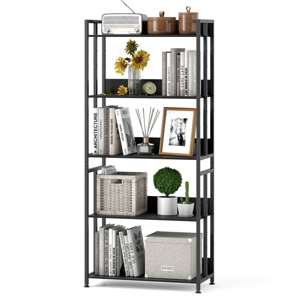 62" 5-Tier Bookshelf with Tiltable Shelves product image