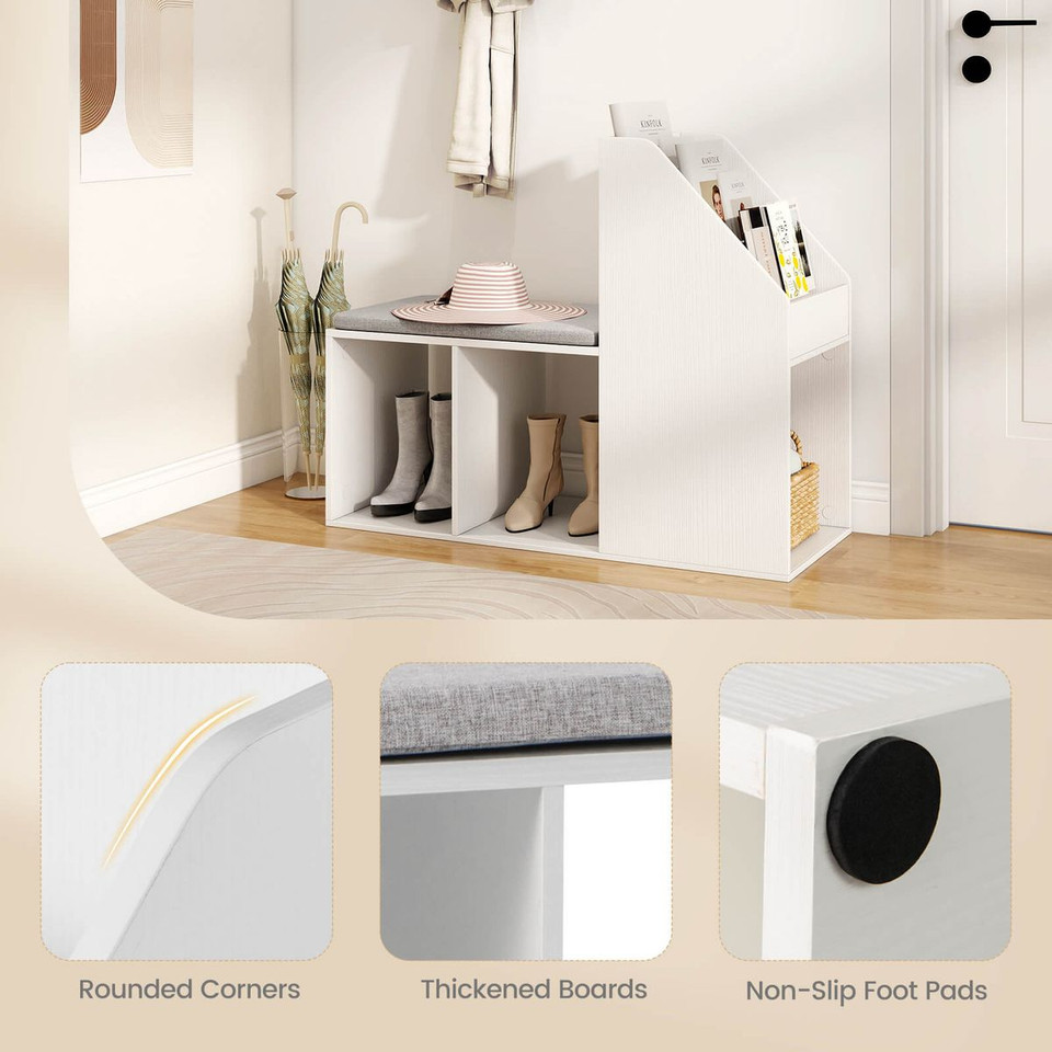 Shoe Storage Bench with Storage Compartments product image