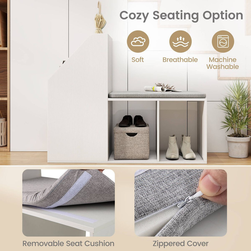 Shoe Storage Bench with Storage Compartments product image